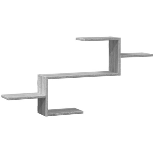 Wall Shelf Grey Sonoma 104x15x49 cm Engineered Wood vidaXL