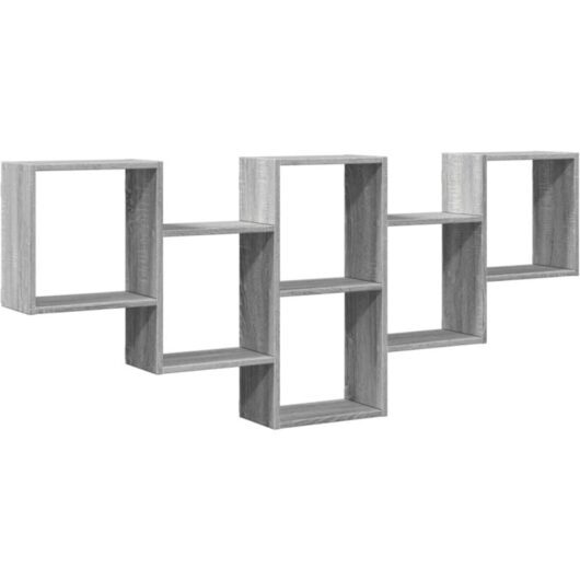 Wall Shelf Grey Sonoma 159x18x66 cm Engineered Wood Vidaxl