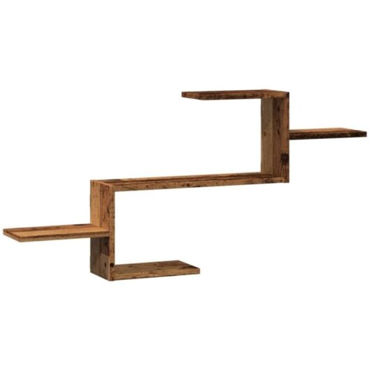 Wall Shelf Old Wood 104x15x49 cm Engineered Wood vidaXL