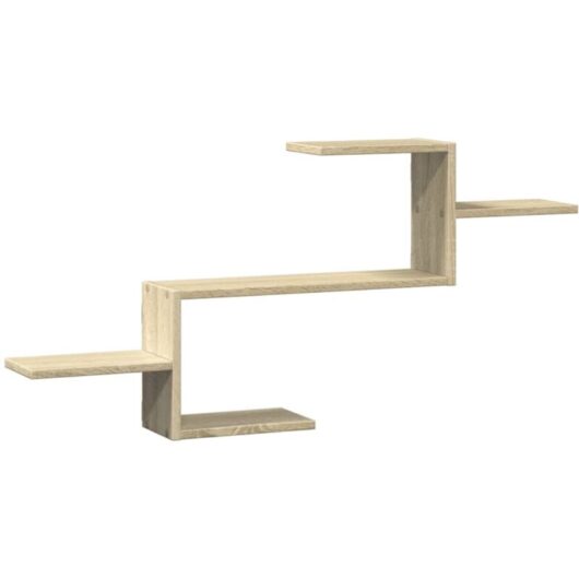 Wall Shelf Sonoma Oak 104x15x49 cm Engineered Wood vidaXL