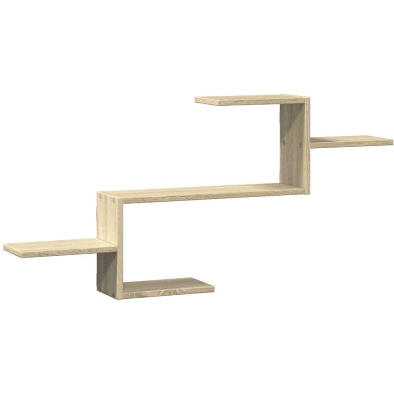 Wall Shelf Sonoma Oak 104x15x49 cm Engineered Wood vidaXL
