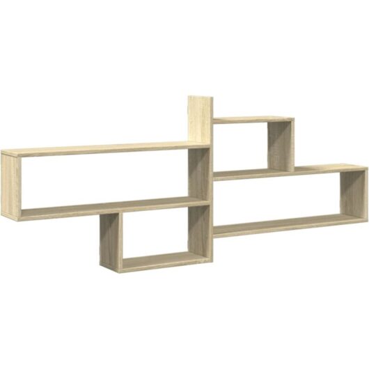 Wall Shelf Sonoma Oak 167.5x18x68 cm Engineered Wood vidaXL