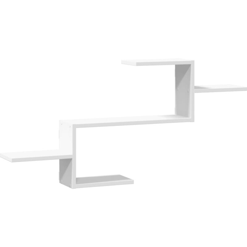 Wall Shelf White 104x15x49 cm Engineered Wood Vidaxl