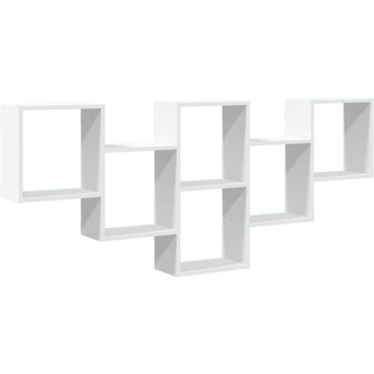 Wall Shelf White 159x18x66 cm Engineered Wood Vidaxl