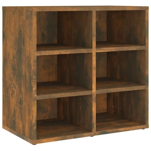 Shoe Cabinet Smoked Oak 52.5x30x50 cm vidaXL