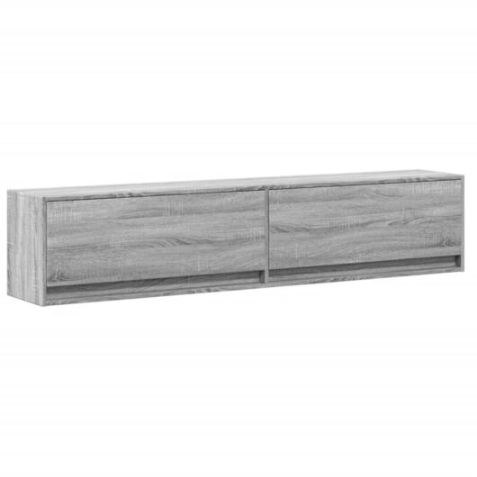 Tv Wall Cabinet with led Grey Sonoma 180x31x38 cm Vidaxl