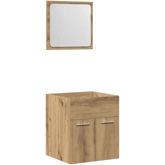 Vidaxl - 2 Piece Bathroom Furniture Set Artisan Oak Engineered Wood