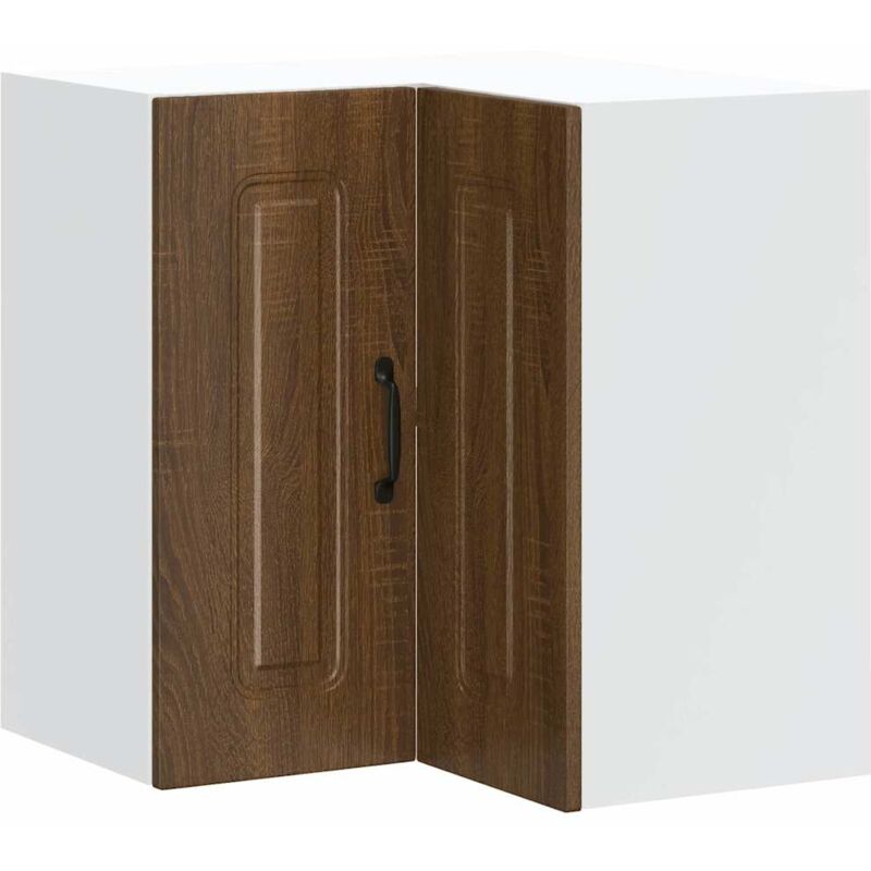 Vidaxl - Kitchen Wall Corner Cabinet Kalmar Brown Oak Engineered Wood