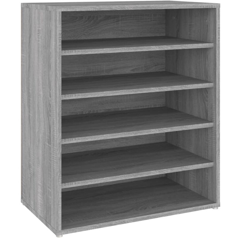 Vidaxl - Shoe Cabinet Grey Sonoma 60x35x70 cm Engineered Wood