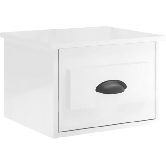 Vidaxl - Wall-mounted Bedside Cabinet High Gloss White 41.5x36x28cm