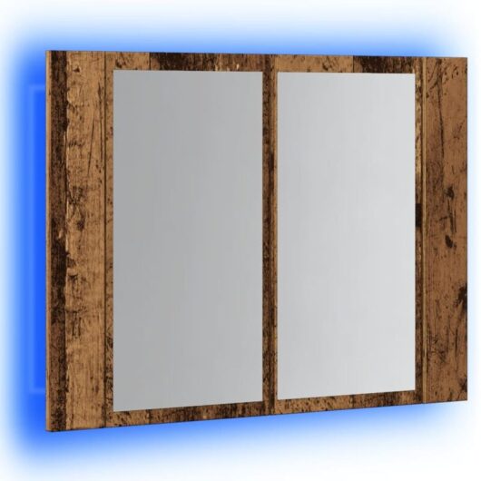 Vidaxl - led Mirror Cabinet Old Wood 60x12x45 cm Engineered Wood