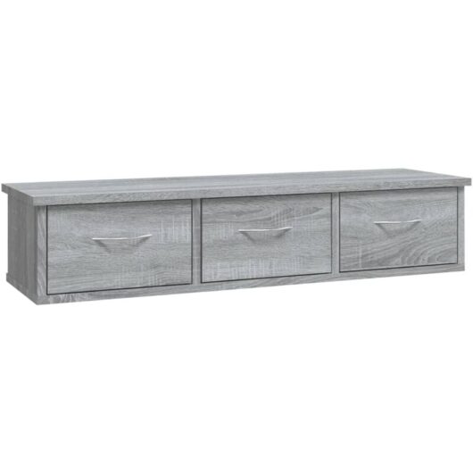 Wall Cabinet Grey Sonoma 88x26x18.5 cm Engineered Wood Vidaxl