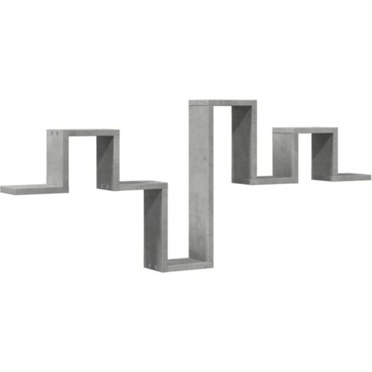 Wall Shelf Concrete Grey 104.5x10x43 cm Engineered Wood vidaXL