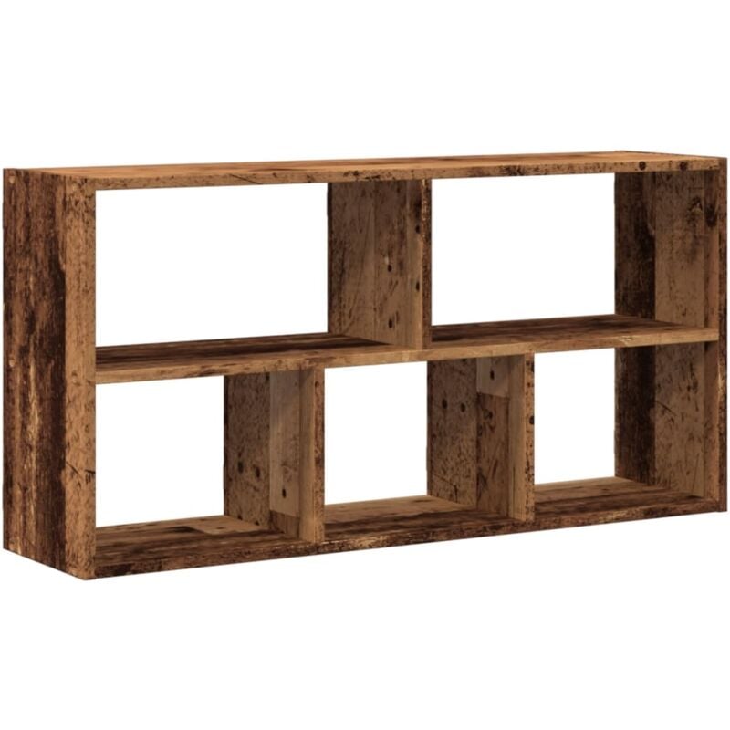 Wall Shelf Old Wood 100x25x50 cm Engineered Wood Vidaxl