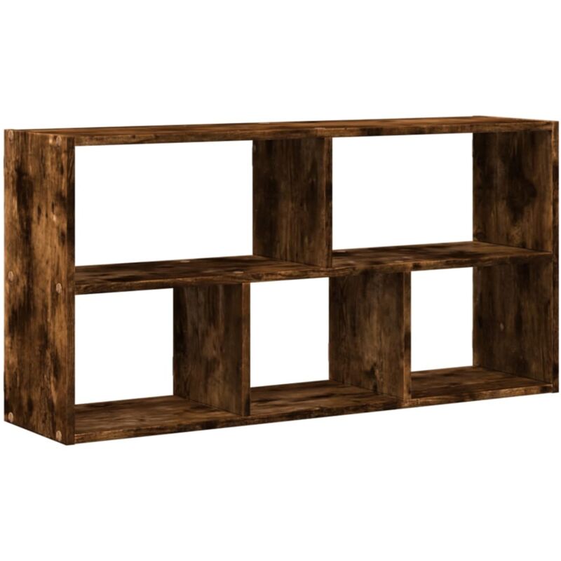Wall Shelf Smoked Oak 100x25x50 cm Engineered Wood Vidaxl