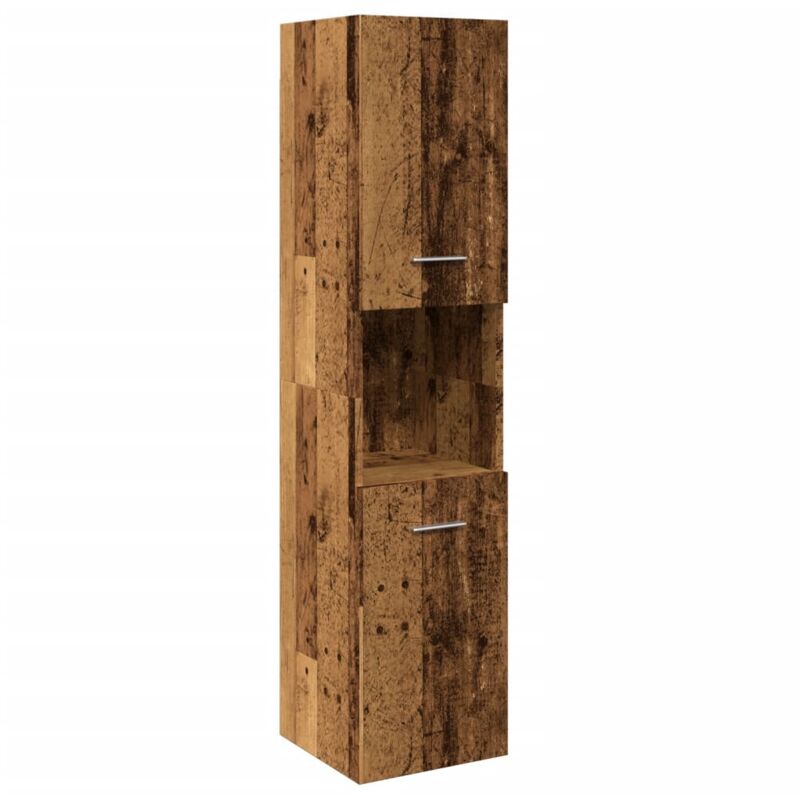 Bathroom Hanging Cabinet Old Wood 30x30x130 cm Engineered Wood vidaXL