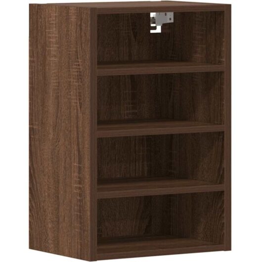 Hanging Cabinet Riga Brown Oak 40x29.5x60 cm Engineered Wood Vidaxl