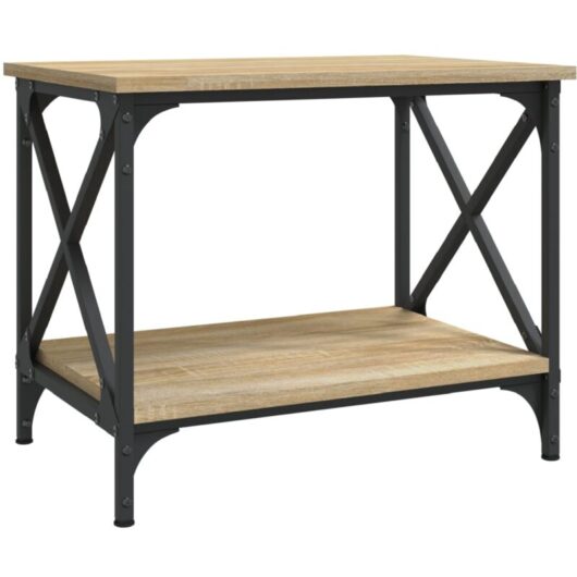 Side Table Sonoma Oak 55x38x45 cm Engineered Wood vidaXL