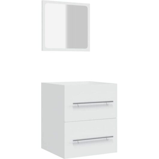 Vidaxl - Bathroom Cabinet with Mirror White 41x38.5x48 cm Engineered Wood