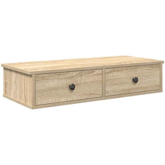 Vidaxl - Wall Shelf with Drawers Sonoma Oak 80x31x17 cm Engineered Wood