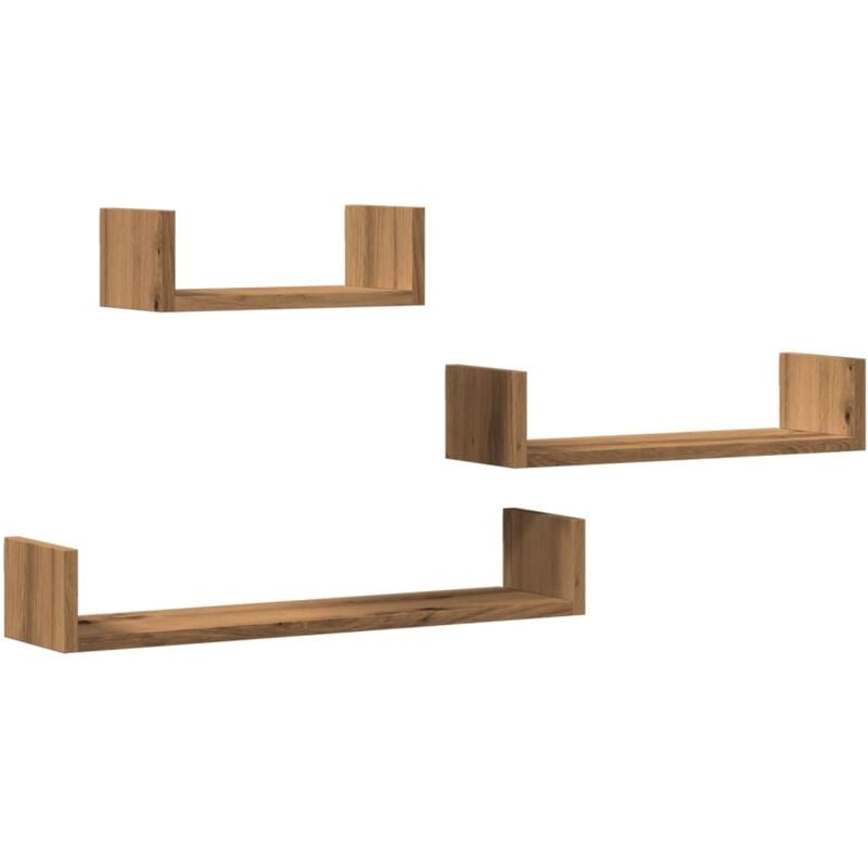 Vidaxl - Wall Shelves 3 pcs Artisan Oak Engineered Wood