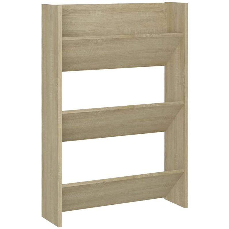 Vidaxl - Wall Shoe Cabinet Sonoma Oak 60x18x90 cm Engineered Wood