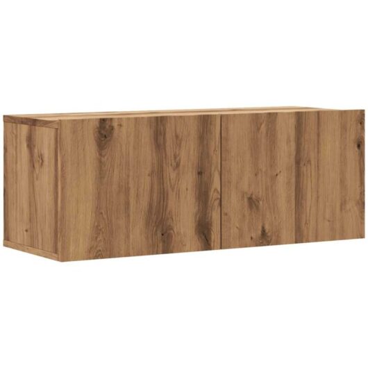 Wall Mounted TV Cabinet Artisan Oak 80x30x30 cm Engineered Wood vidaXL