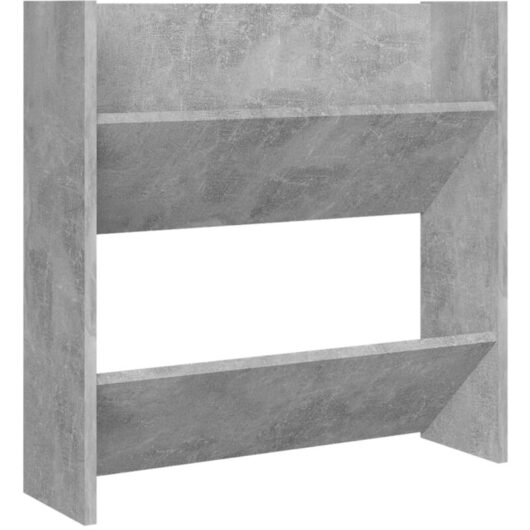 Wall Shoe Cabinet Concrete Grey 60x18x60 cm Engineered Wood Vidaxl
