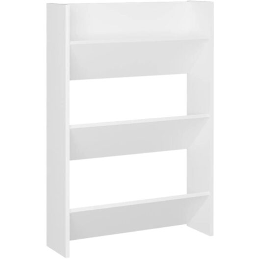 Wall Shoe Cabinet White 60x18x90 cm Engineered Wood vidaXL