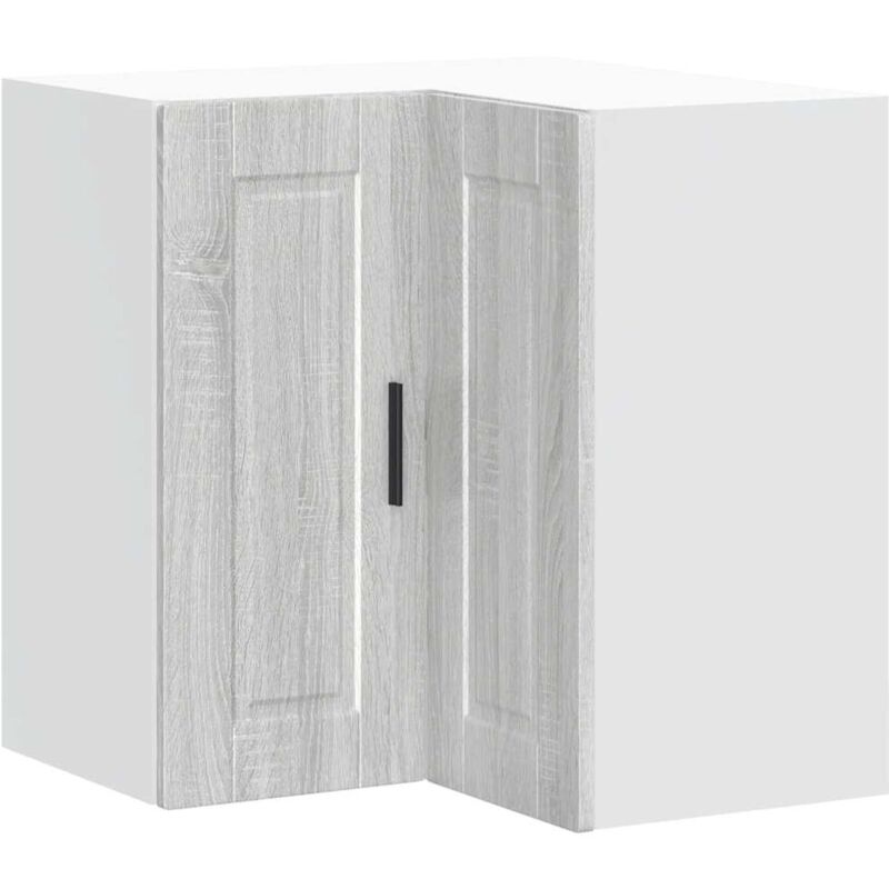 Kitchen Wall Corner Cabinet 'Porto' Grey Sonoma Engineered Wood Vidaxl