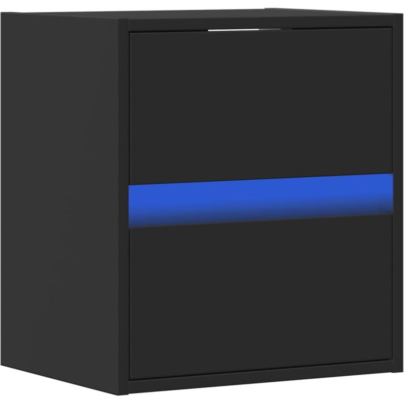 Tv Wall Cabinet with led Lights Black 41x31x45 cm Vidaxl