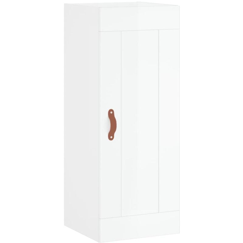 Vidaxl - Wall Mounted Cabinet High Gloss White 34.5x34x90 cm Engineered Wood