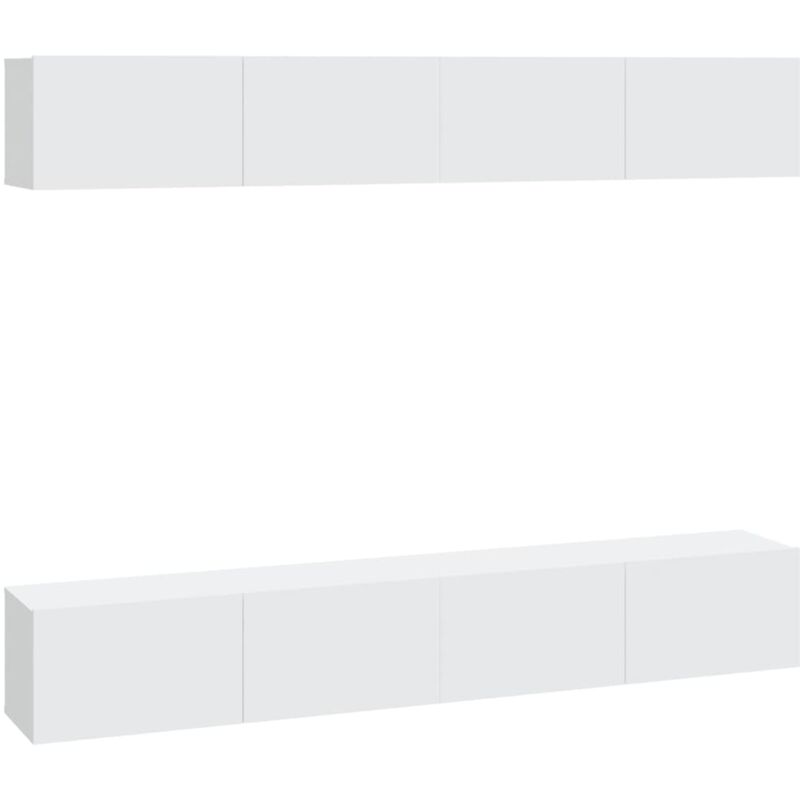 Wall TV Cabinets 4 pcs White 100x30x30 cm vidaXL