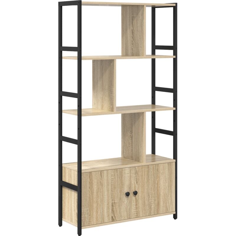 Bookshelf Sonoma oak 80 x 30 x 155.5 cm Engineered wood vidaXL