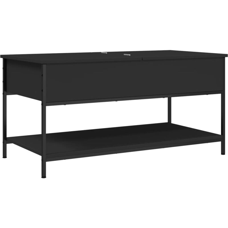 Coffee Table Black 100x50x50 cm Engineered Wood and Metal Vidaxl
