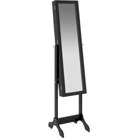 Free-Standing Mirror Black 34x37x146 cm Vidaxl