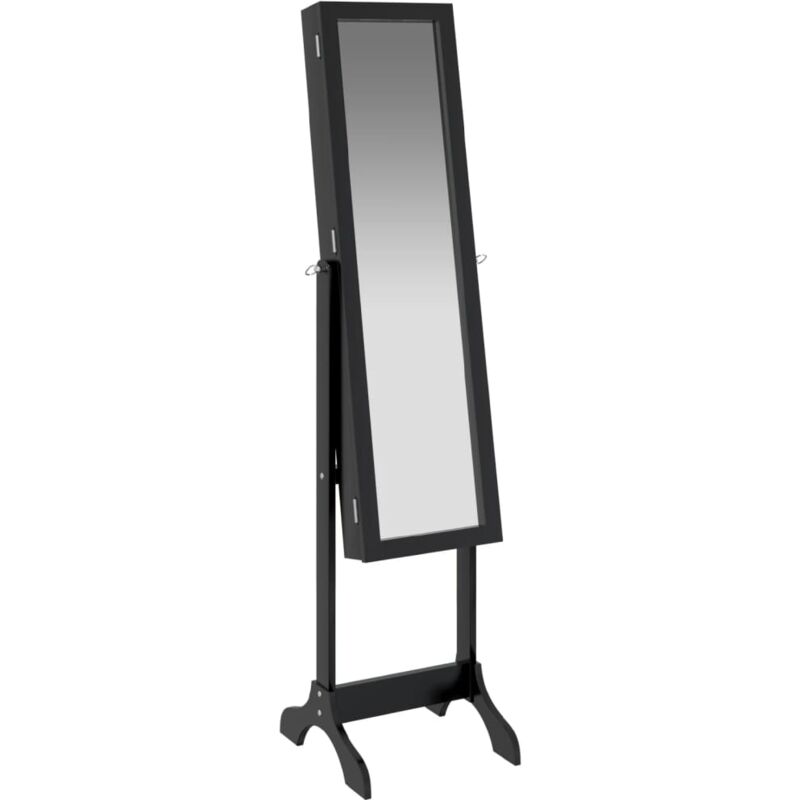 Free-Standing Mirror Black 34x37x146 cm Vidaxl