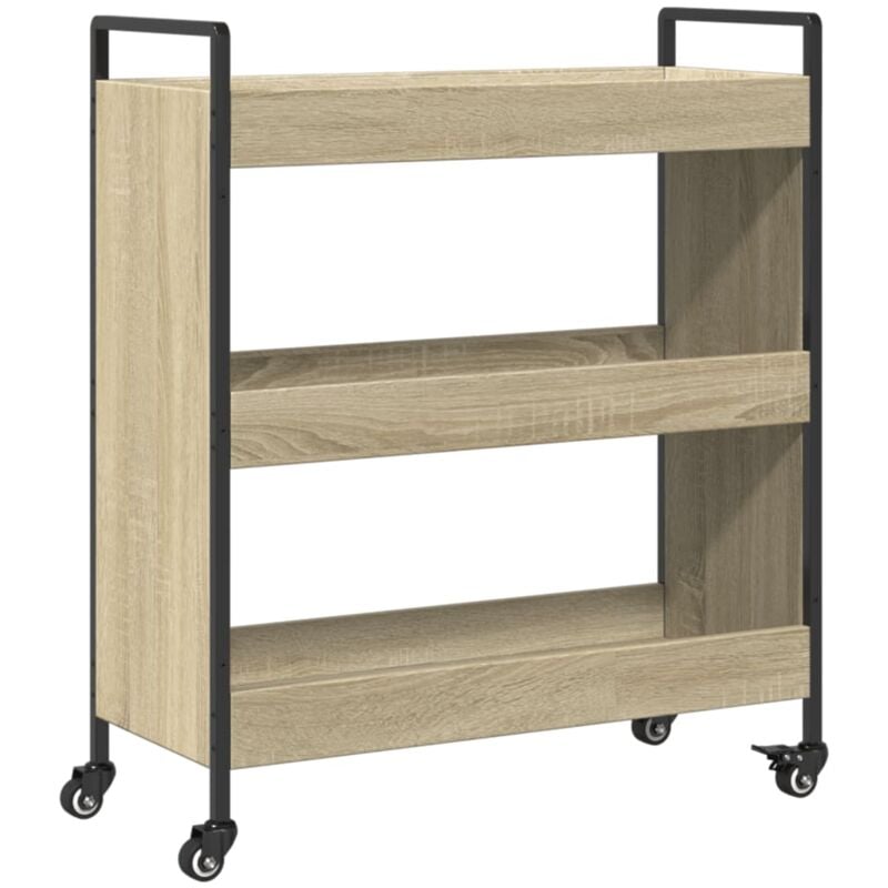 Kitchen Trolley Sonoma Oak 70x30x82 cm Engineered Wood Vidaxl