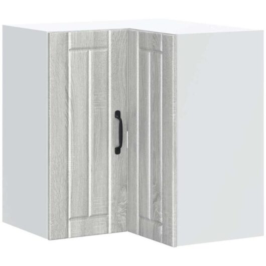 Kitchen Wall Corner Cabinet Lucca Grey Sonoma Engineered Wood Vidaxl
