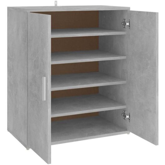 Shoe Cabinet Concrete Grey 60x35x70 cm Engineered Wood vidaXL