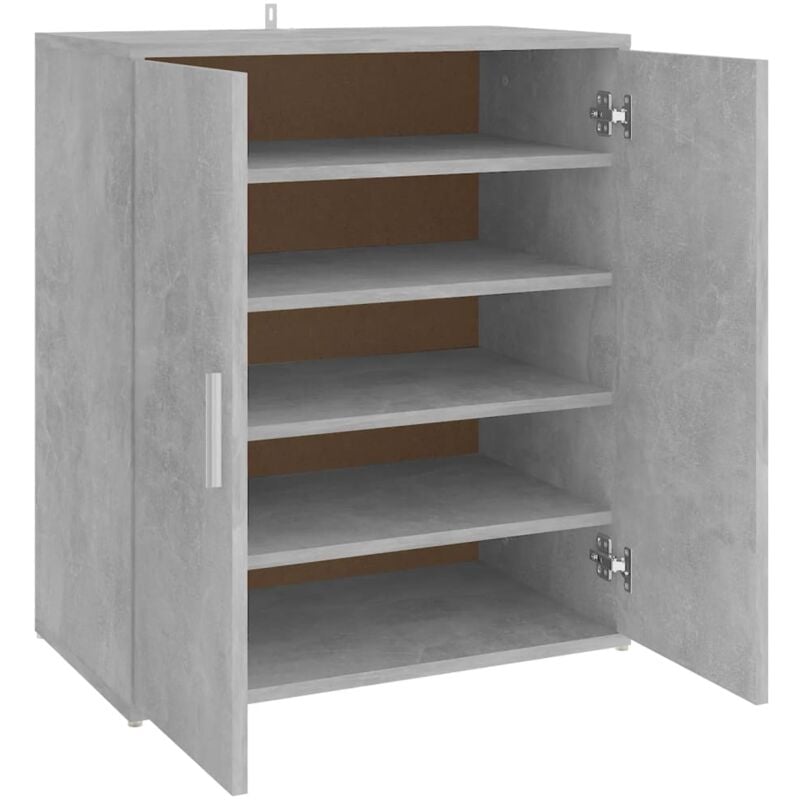 Shoe Cabinet Concrete Grey 60x35x70 cm Engineered Wood vidaXL