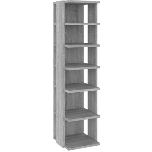 Shoe Rack Grey Sonoma 27.5x27x102 cm Engineered Wood Vidaxl