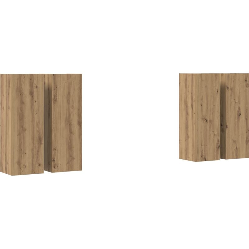TV Cabinet 4 pcs Artisan oak 30.5 x 30 x 90 cm Particle board vidaXL