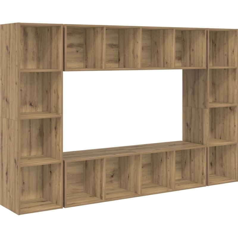 TV Cabinet 4 pcs Brown 37 x 37 x 142.5 cm Engineered wood vidaXL