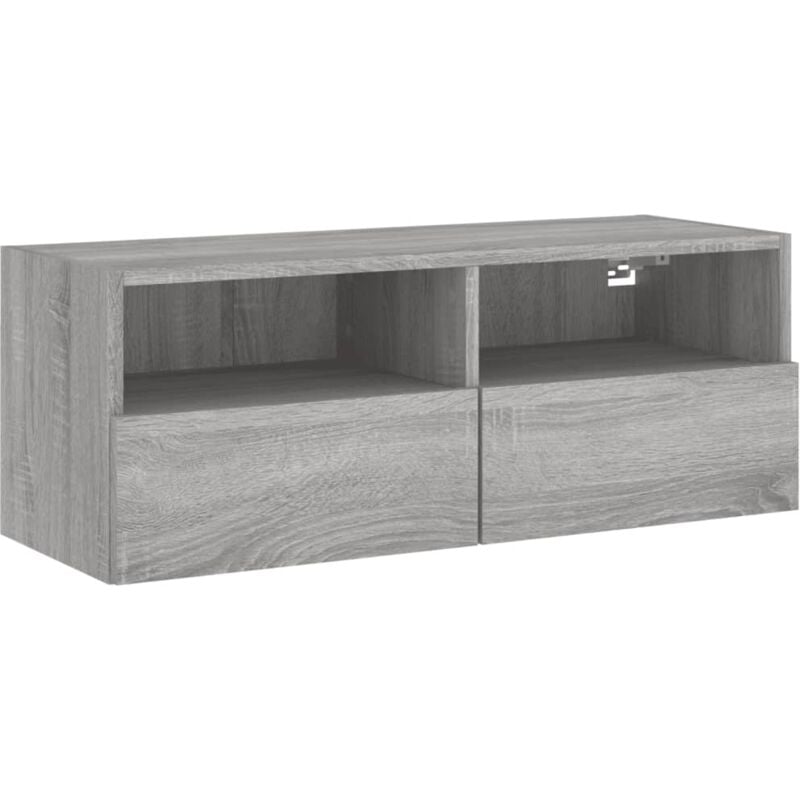 TV Wall Cabinet Grey Sonoma 80x30x30 cm Engineered Wood vidaXL