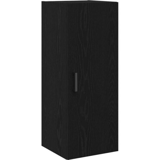 Wall Mounted Cabinet Black Oak 34.5x34x90 cm Engineered Wood vidaXL