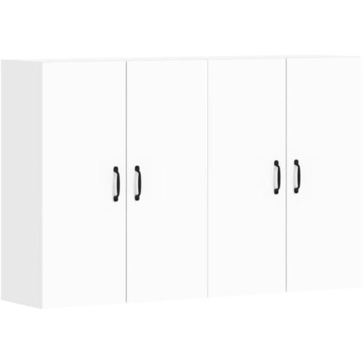 Wall Mounted Cabinets 2 pcs White Engineered Wood vidaXL