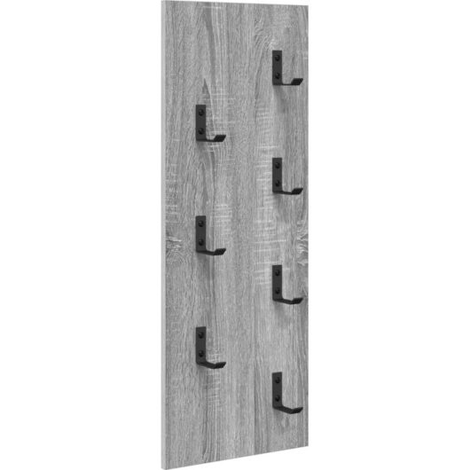 Wall-Mounted Coat Rack Grey sonoma 30 x 1.5 x 80 cm vidaXL