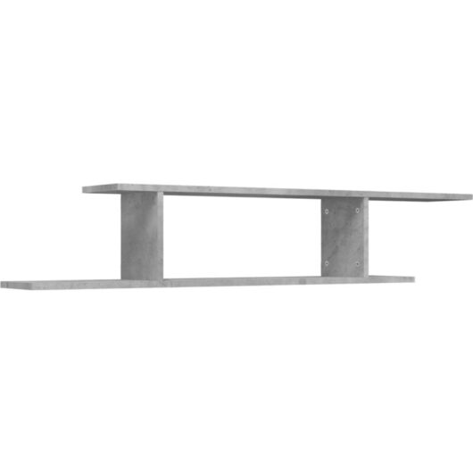 Wall-Mounted tv Shelf Concrete Grey 125x18x23 cm Engineered Wood Vidaxl
