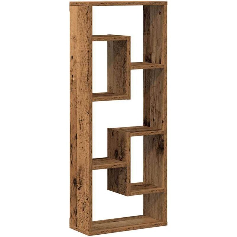 Wall Shelf Old Wood 36x16x90 cm Engineered Wood vidaXL